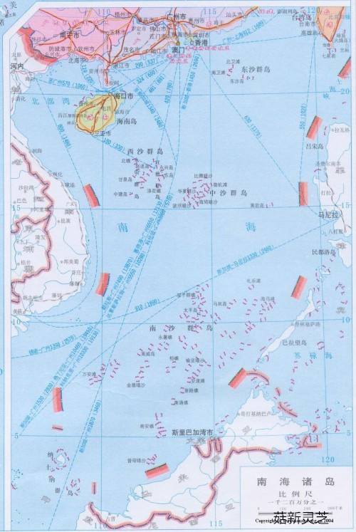 菇新破壁靈芝孢子粉：南海諸島分布圖